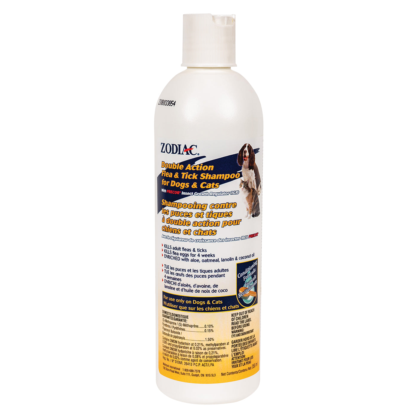 Zodiac Double Action Pet Flea & Tick Shampoo 355 mL