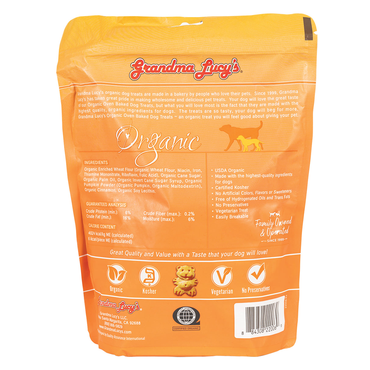 Grandma Lucy's Organic Baked Pumpkin Dog Treats 397 g