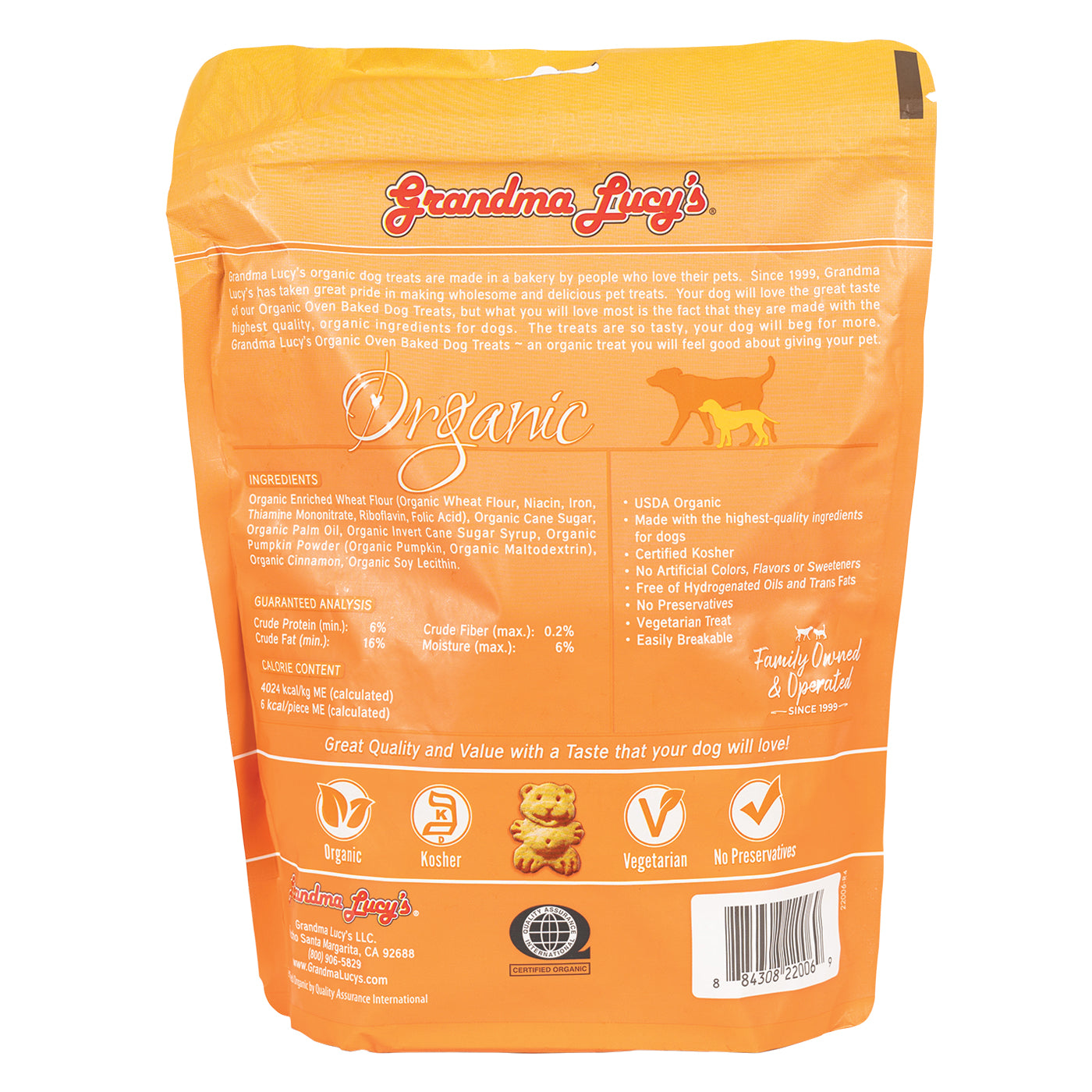 Grandma Lucy's Organic Baked Pumpkin Dog Treats 397 g