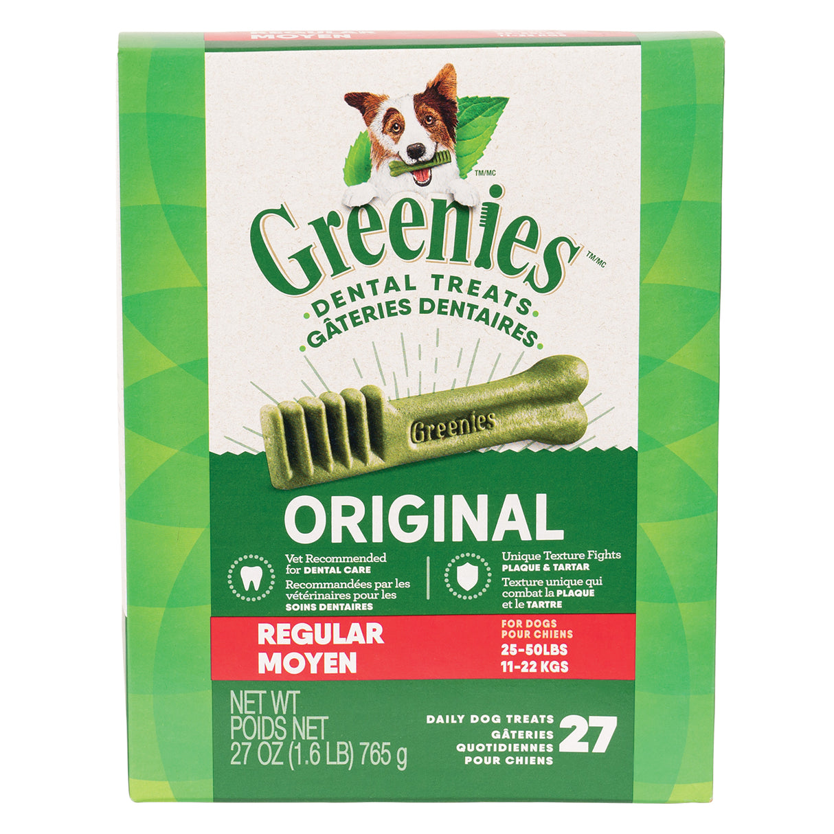 Greenies Treat Tub Pak Friandises régulières pour chiens 765 g