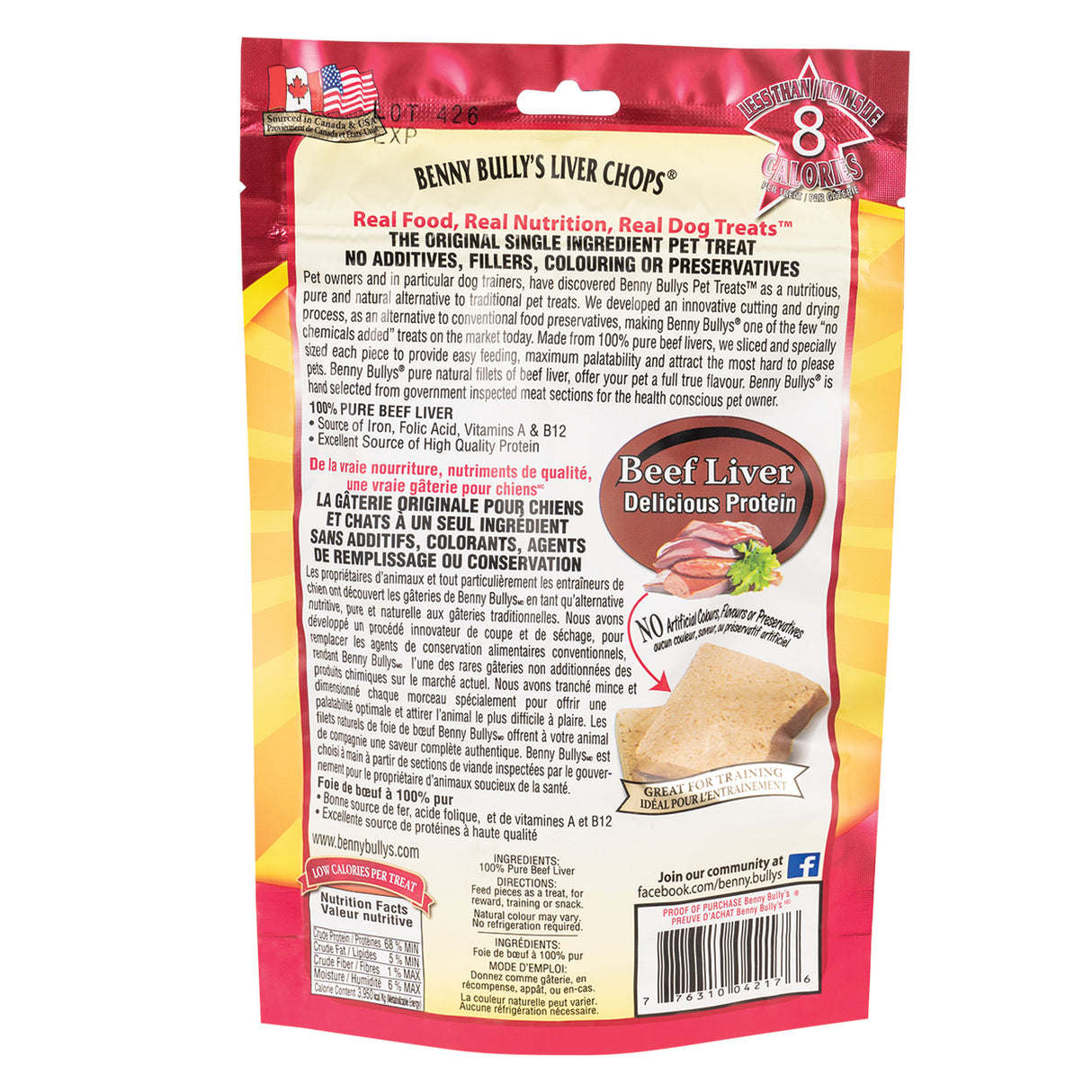 Benny Bully's Liver Chops Dog Treats 80 g