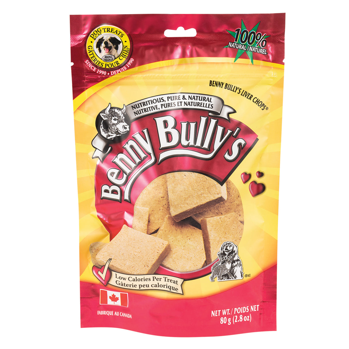 Benny Bully's Liver Chops Dog Treats 80 g