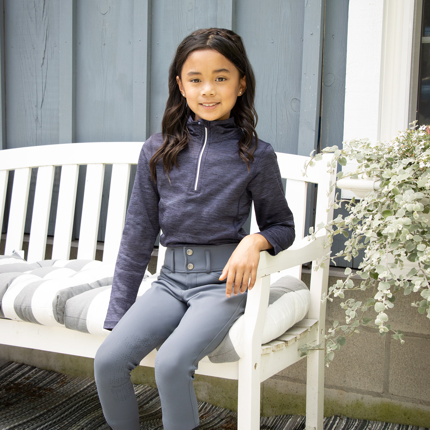 TemTeq Chemise performance Elisa Quarter Zip de TemTeq - Enfants