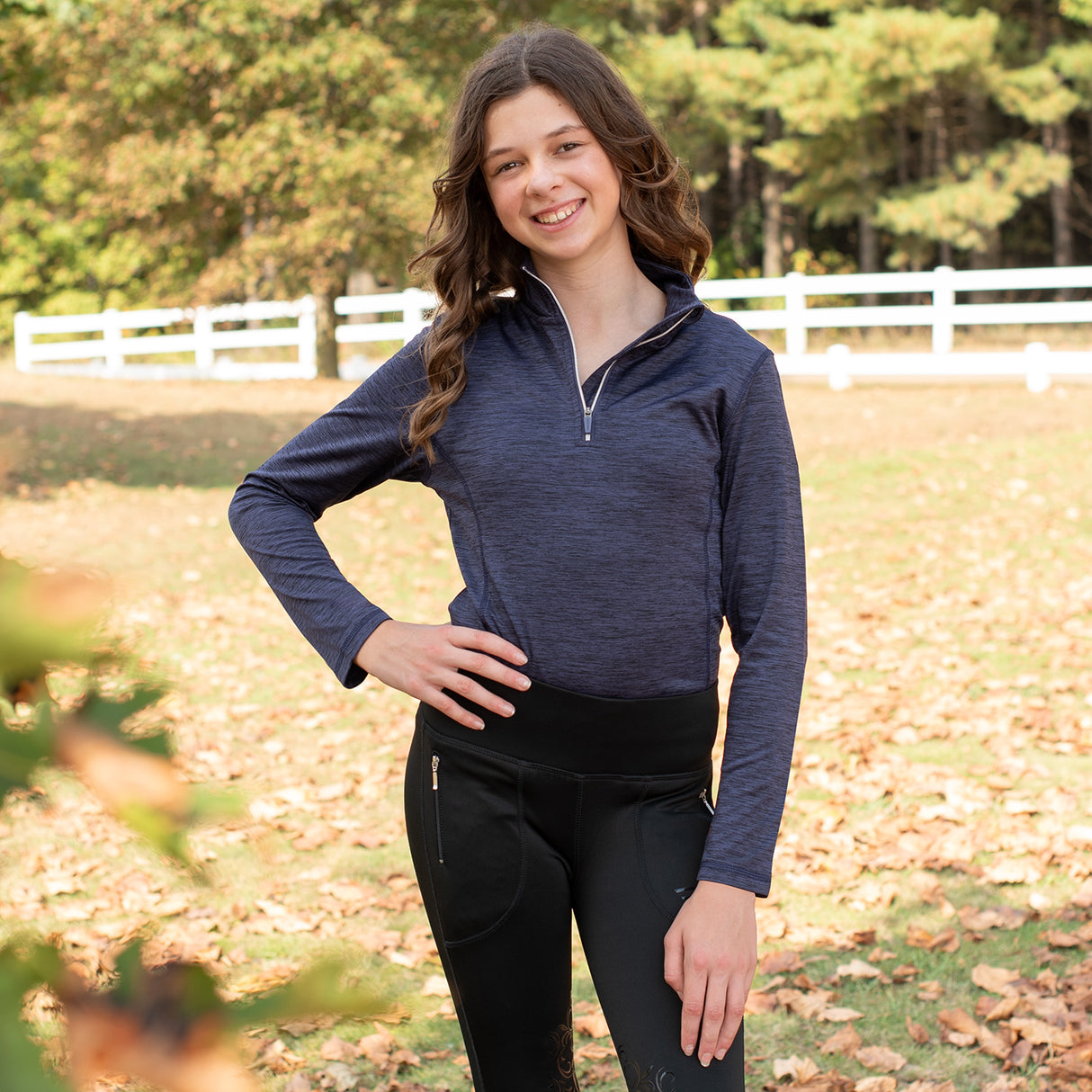 TemTeq Chemise performance Elisa Quarter Zip de TemTeq - Enfants