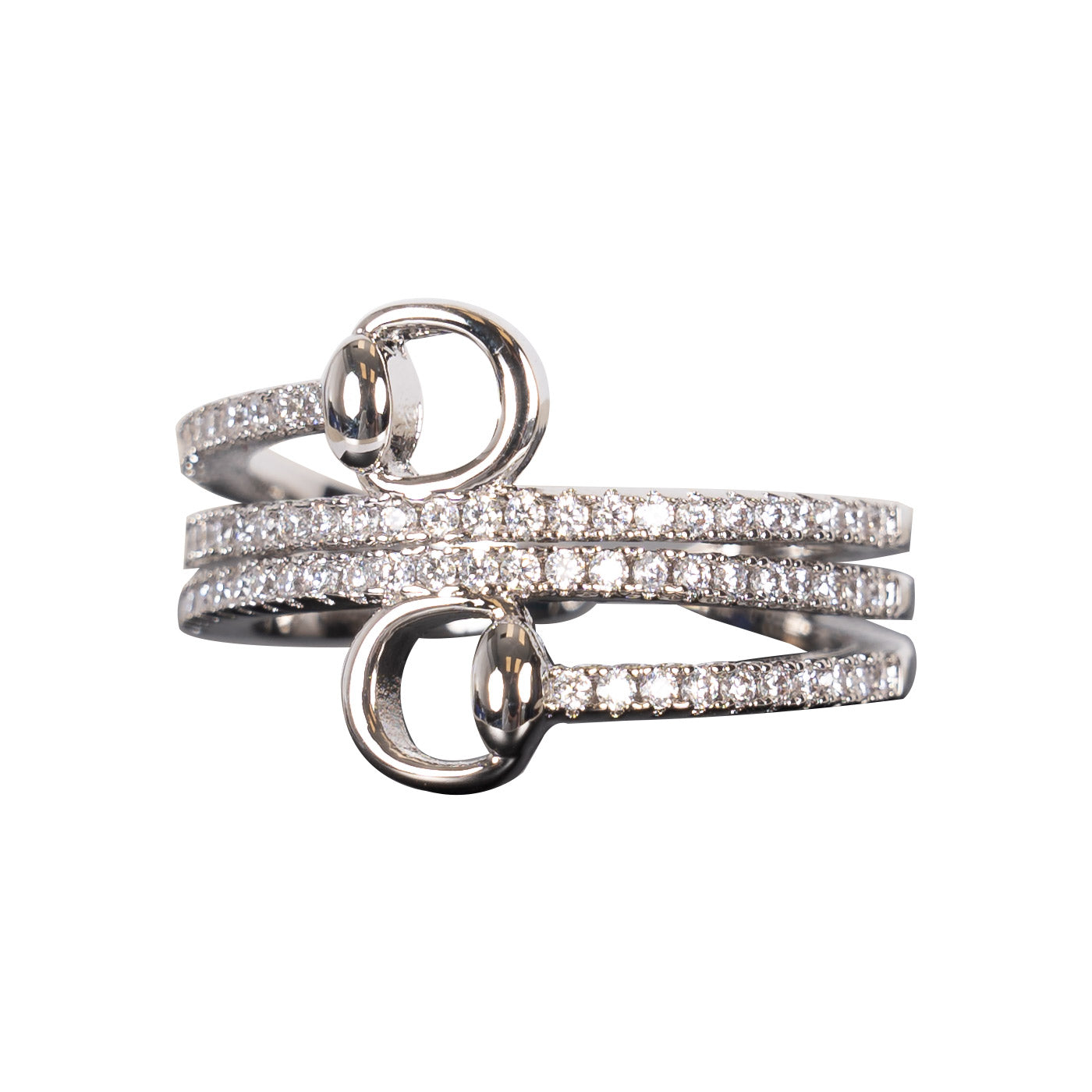 AWST Mors Spirale Anneau Ajustable Avec Strass