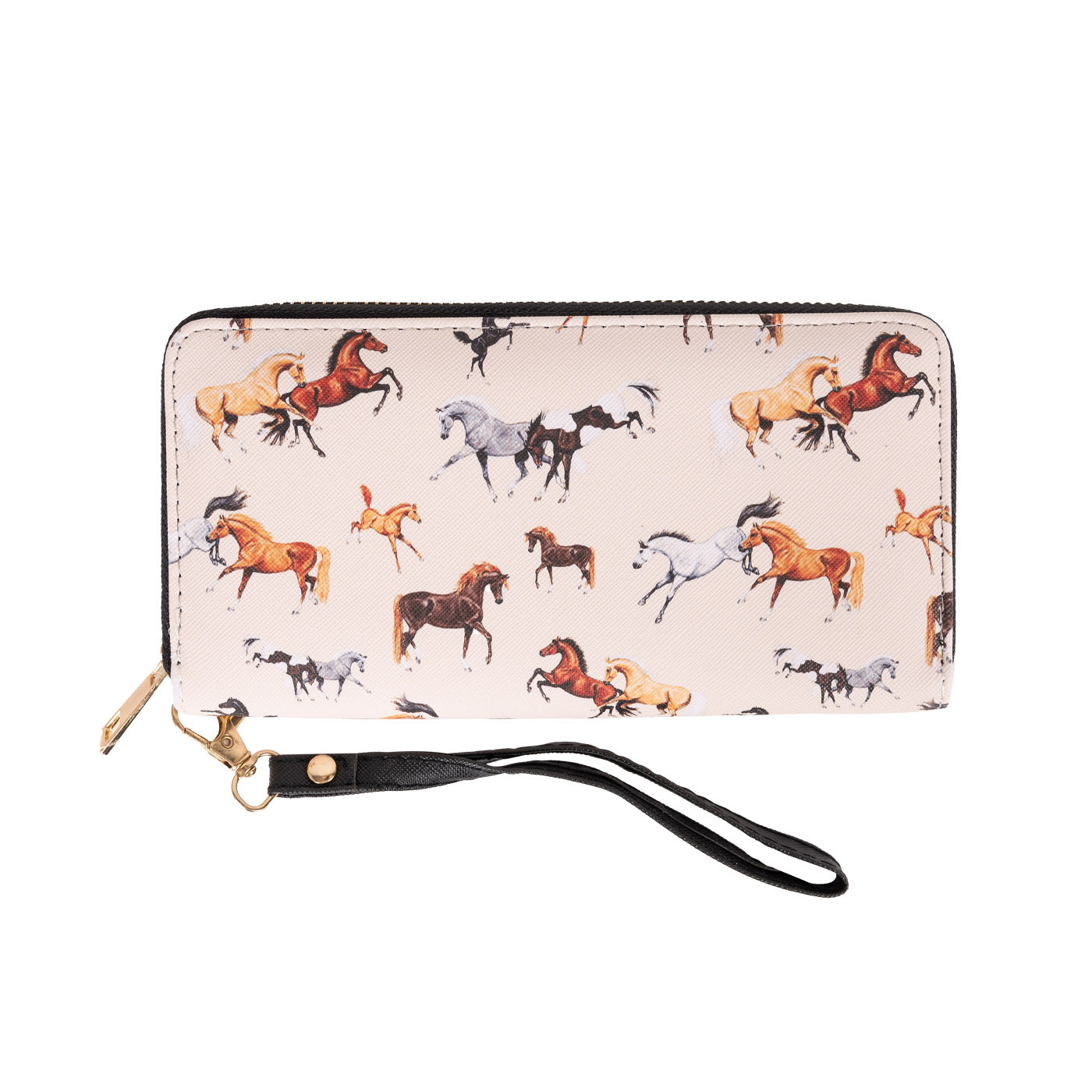 AWST Lila Horse Portefeuille zippé avec dragonne