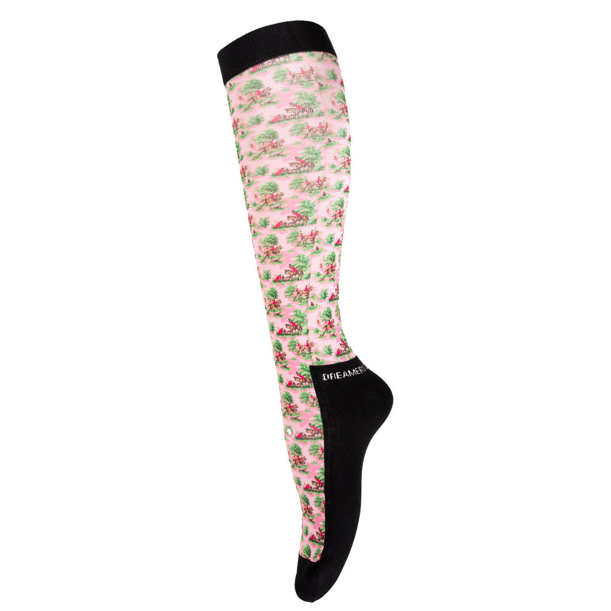 Dreamers & Schemers Pink Tally Ho Boot Socks
