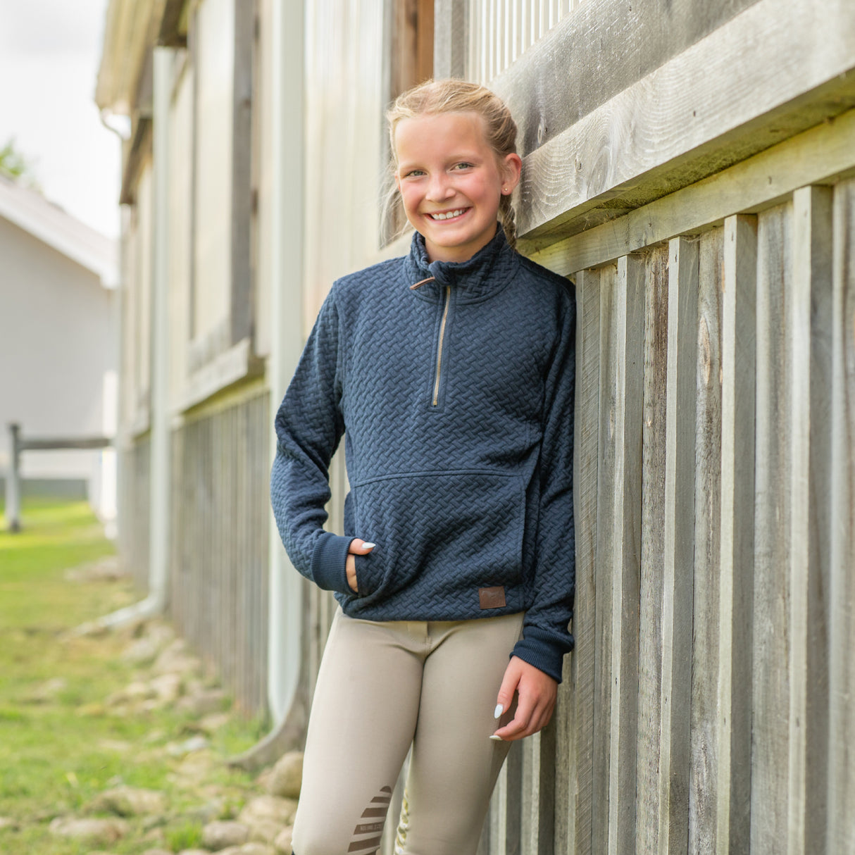 Aerion Adelia Quarter Zip Quilt Sweatshirt - Kids'