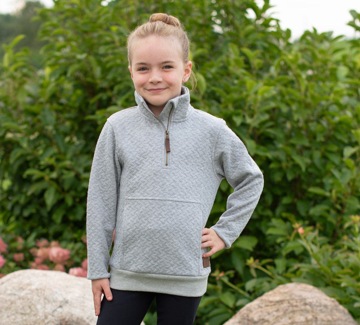 Aerion Adelia Quarter Zip Quilt Sweatshirt - Kids'