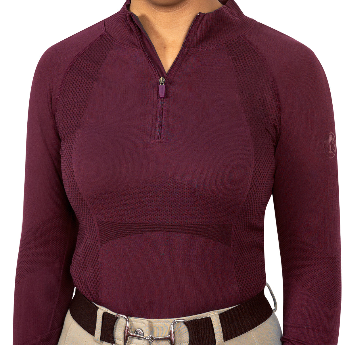 TemTeq Liso Seamless Quarter Zip Long Sleeve Top