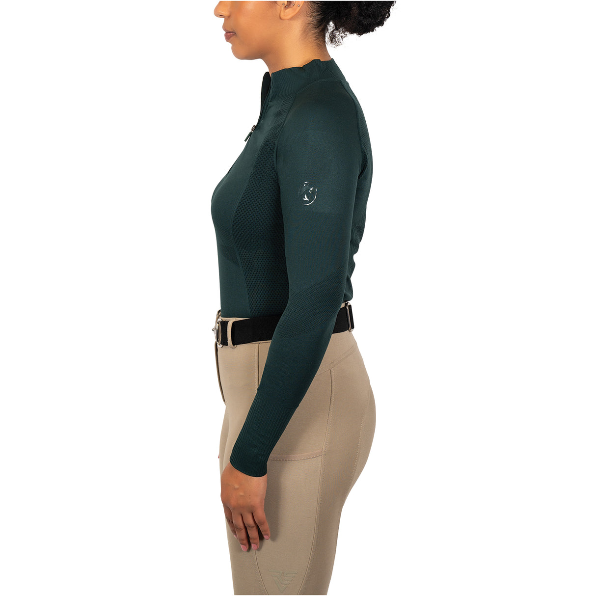 TemTeq Liso Seamless Quarter Zip Long Sleeve Top