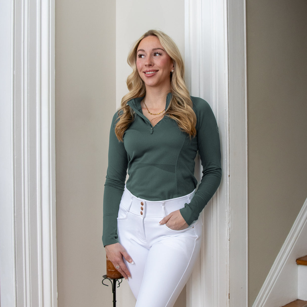 TemTeq Liso - Haut à manches longues et fermeture éclair sans couture