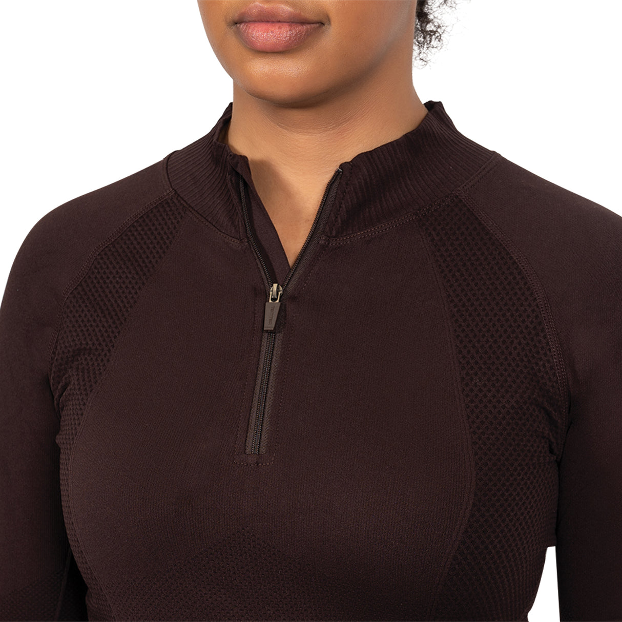 TemTeq Liso Seamless Quarter Zip Long Sleeve Top
