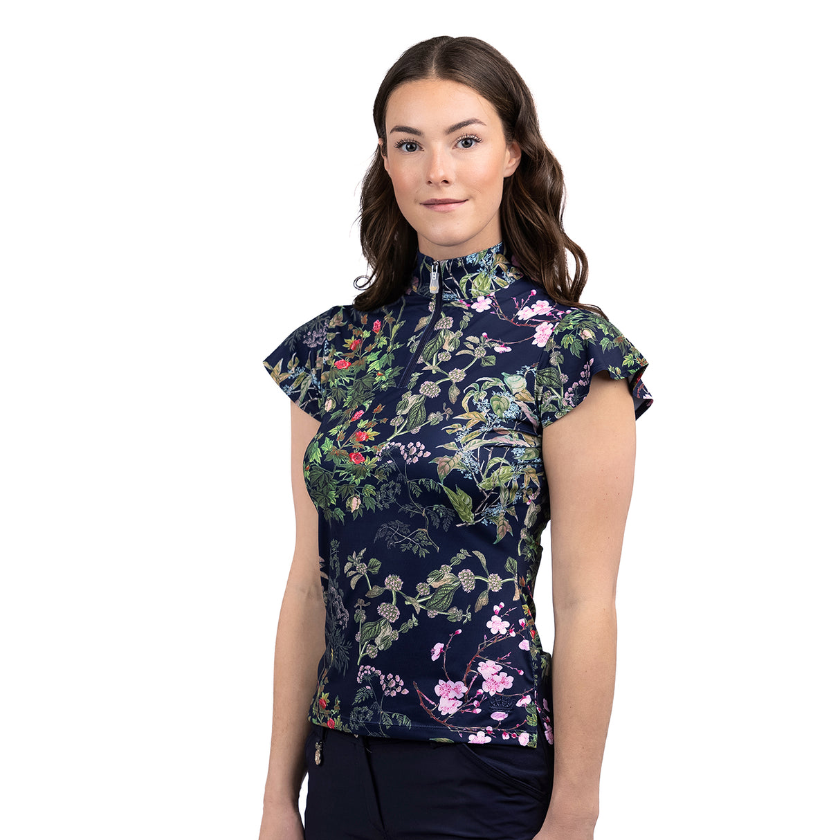 Kastel Denmark Flutter Sleeve Print Top