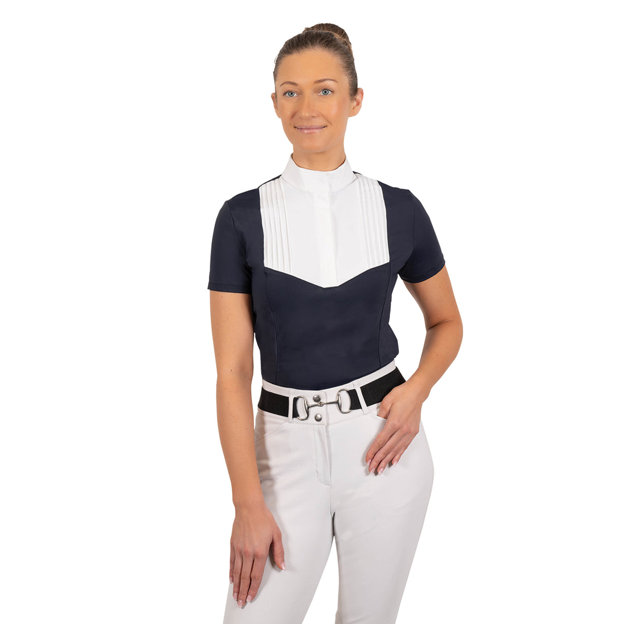 Nikara Emilia Pleat Bib Short Sleeve Show Shirt