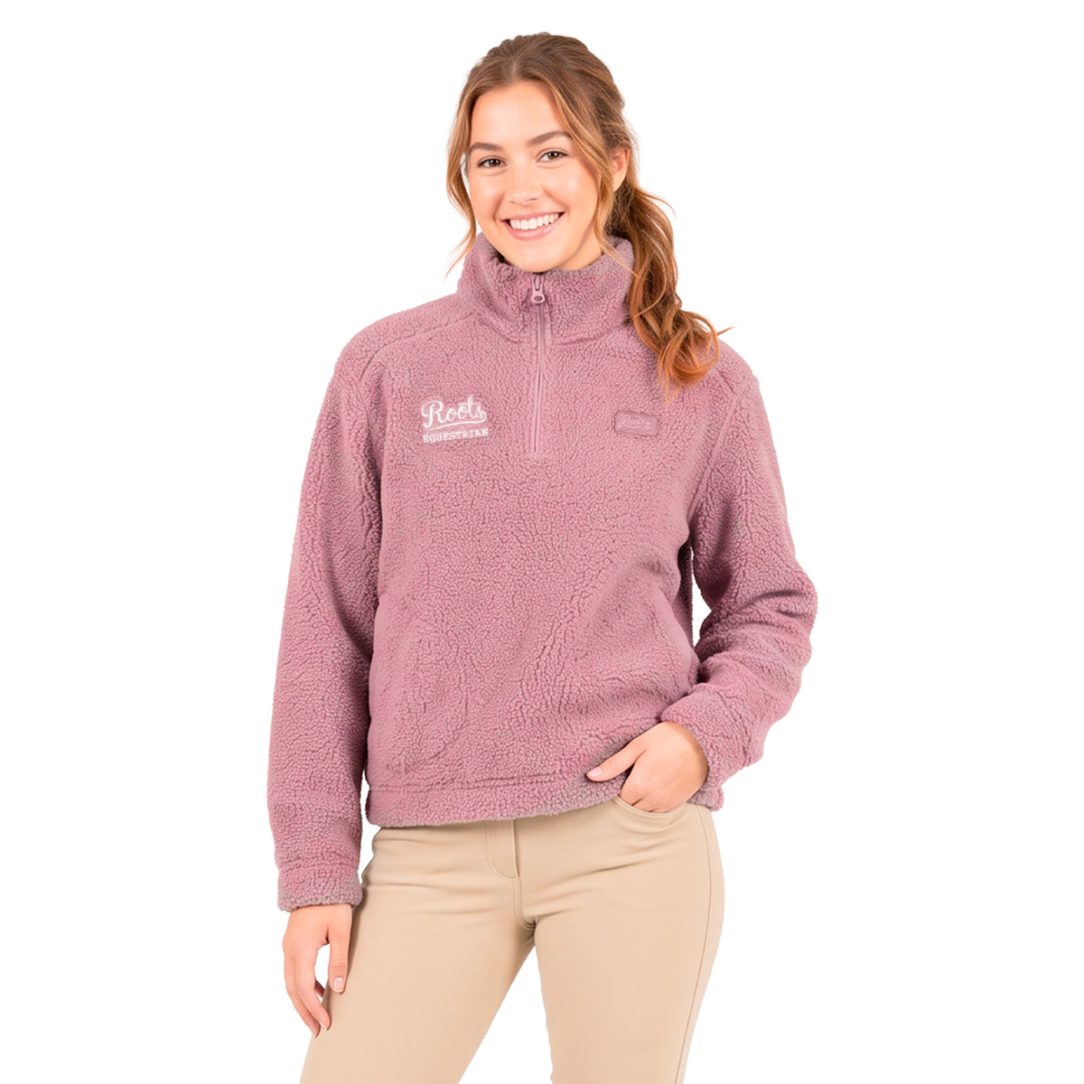 Roots Equestrian Alta Shearling Quarter Zip Top