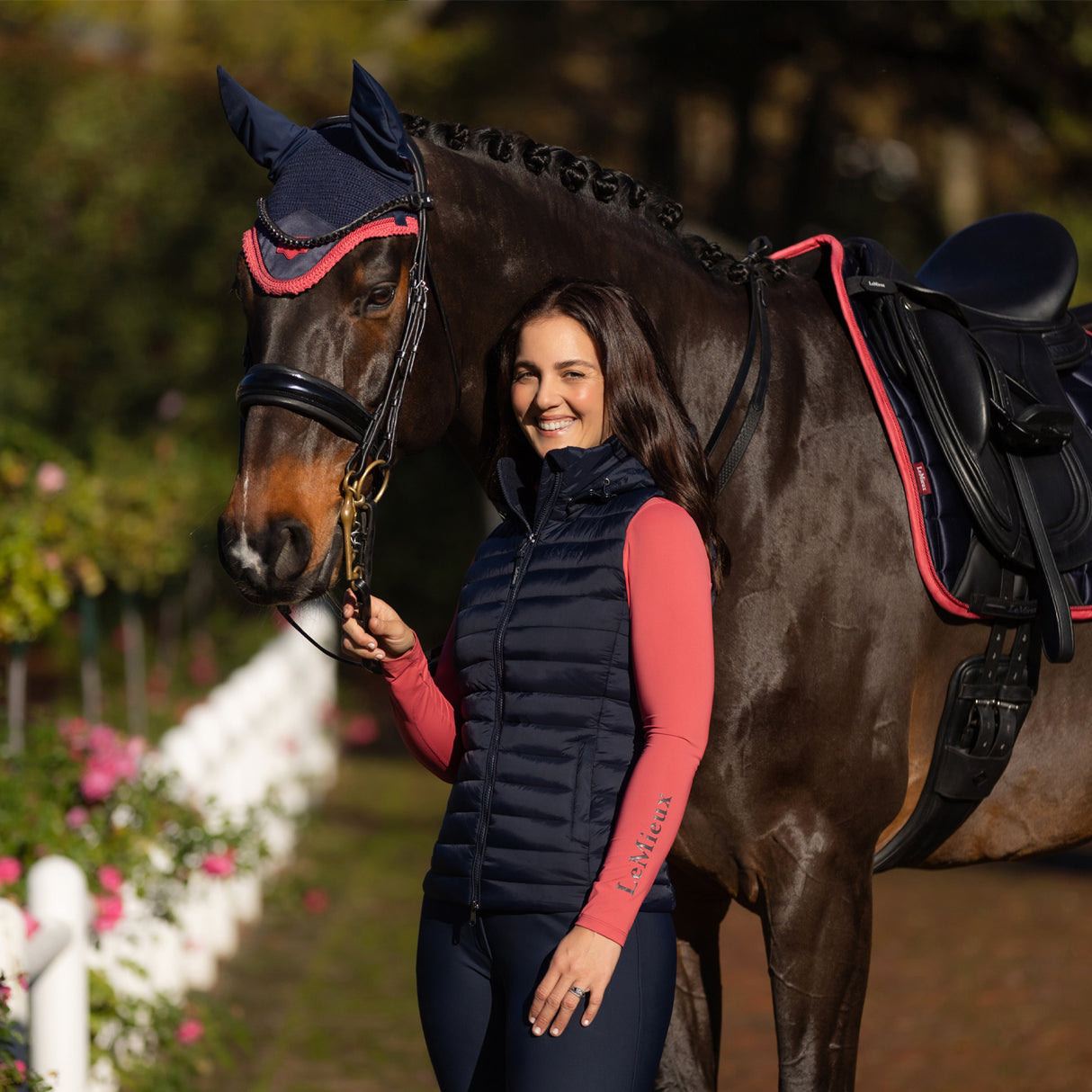 Gilet matelassé à capuche LeMieux Rose