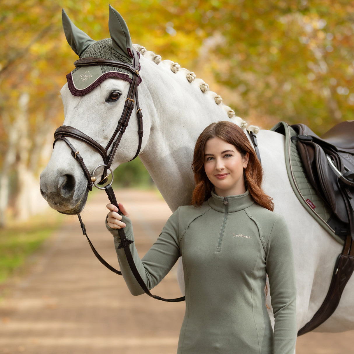 LeMieux Frances Quarter Zip Fleece Top