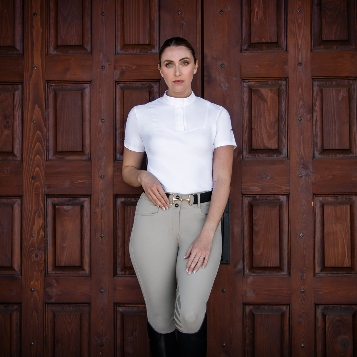 Chemise de concours à manches courtes sans coutures Nikara Bellarosa