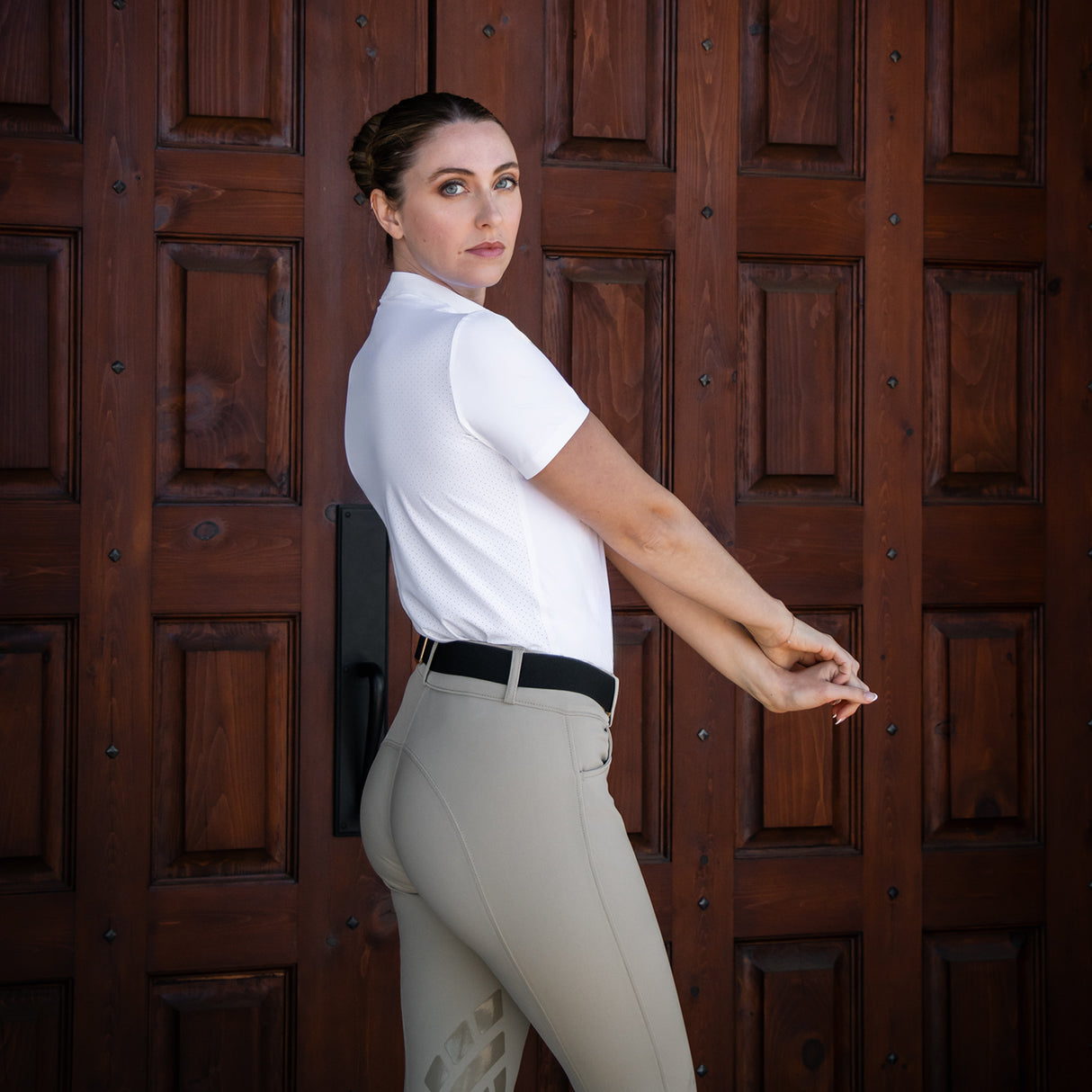 Chemise de concours à manches courtes sans coutures Nikara Bellarosa