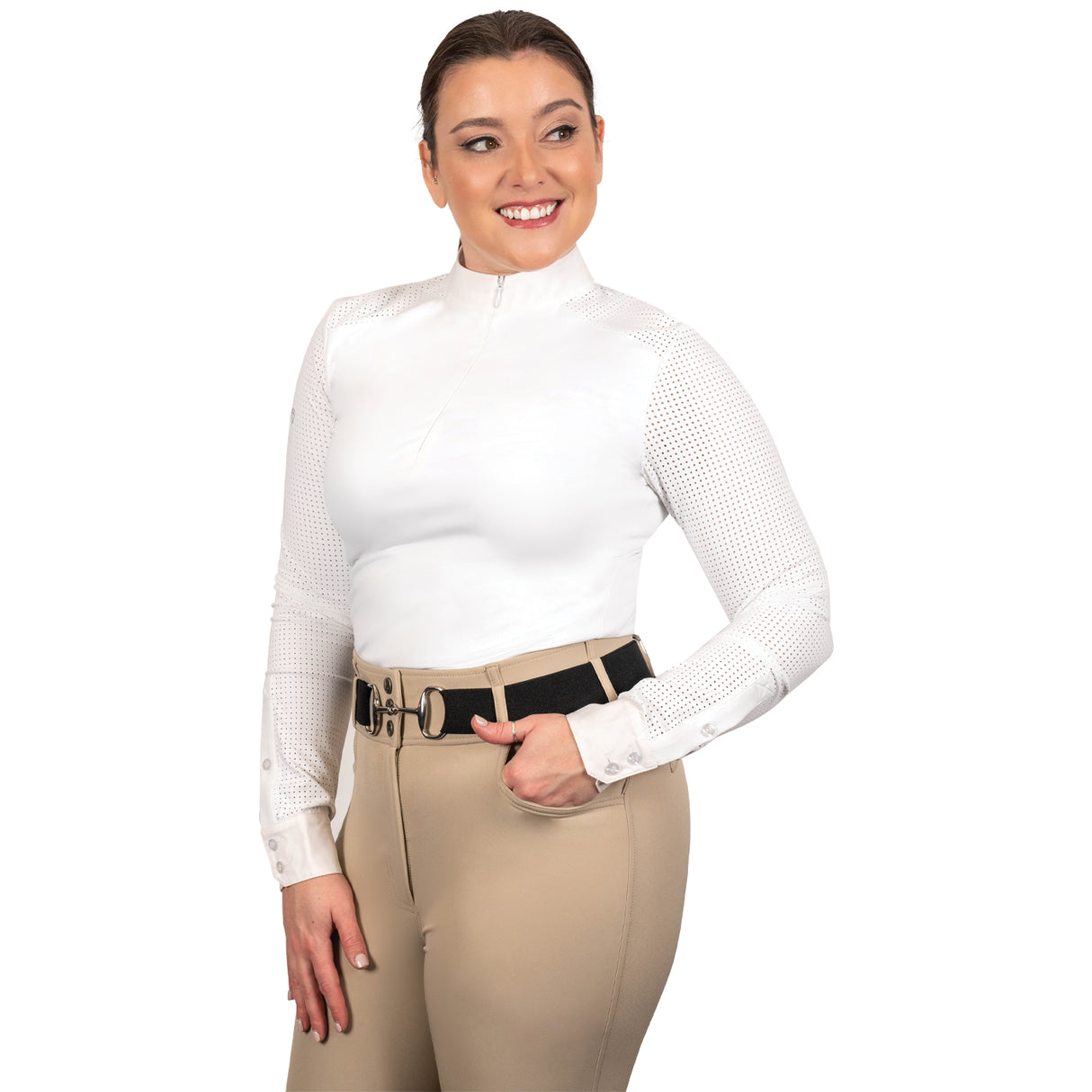 Elation Diamond Perforalux Long Sleeve Show Shirt