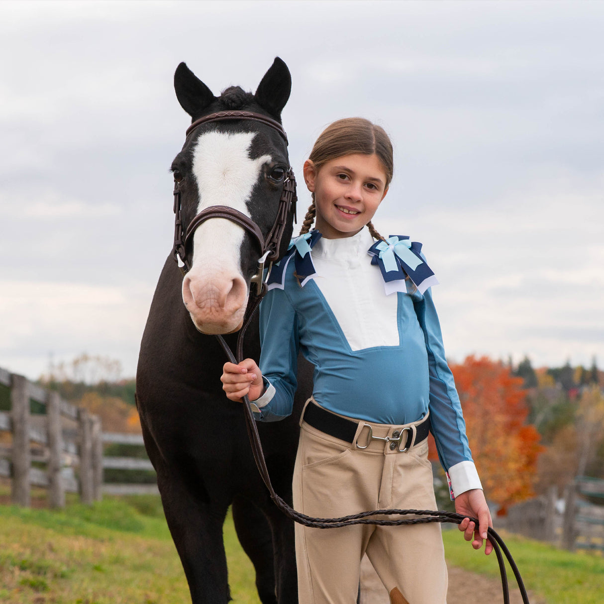 Chemise de concours à manches longues Elation Platinum Milano - Enfant