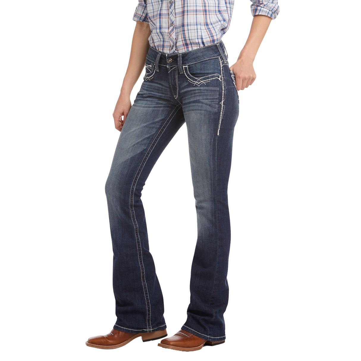 Ariat Entwined Mid Rise Stretch Boot Cut Jean