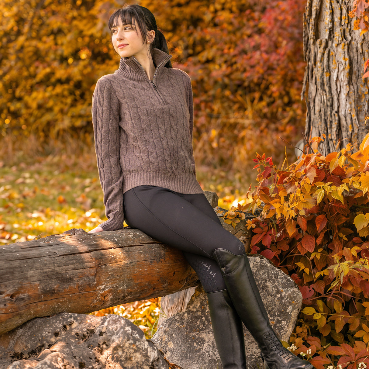 Aerion Aubrey Cable Knit Sweater