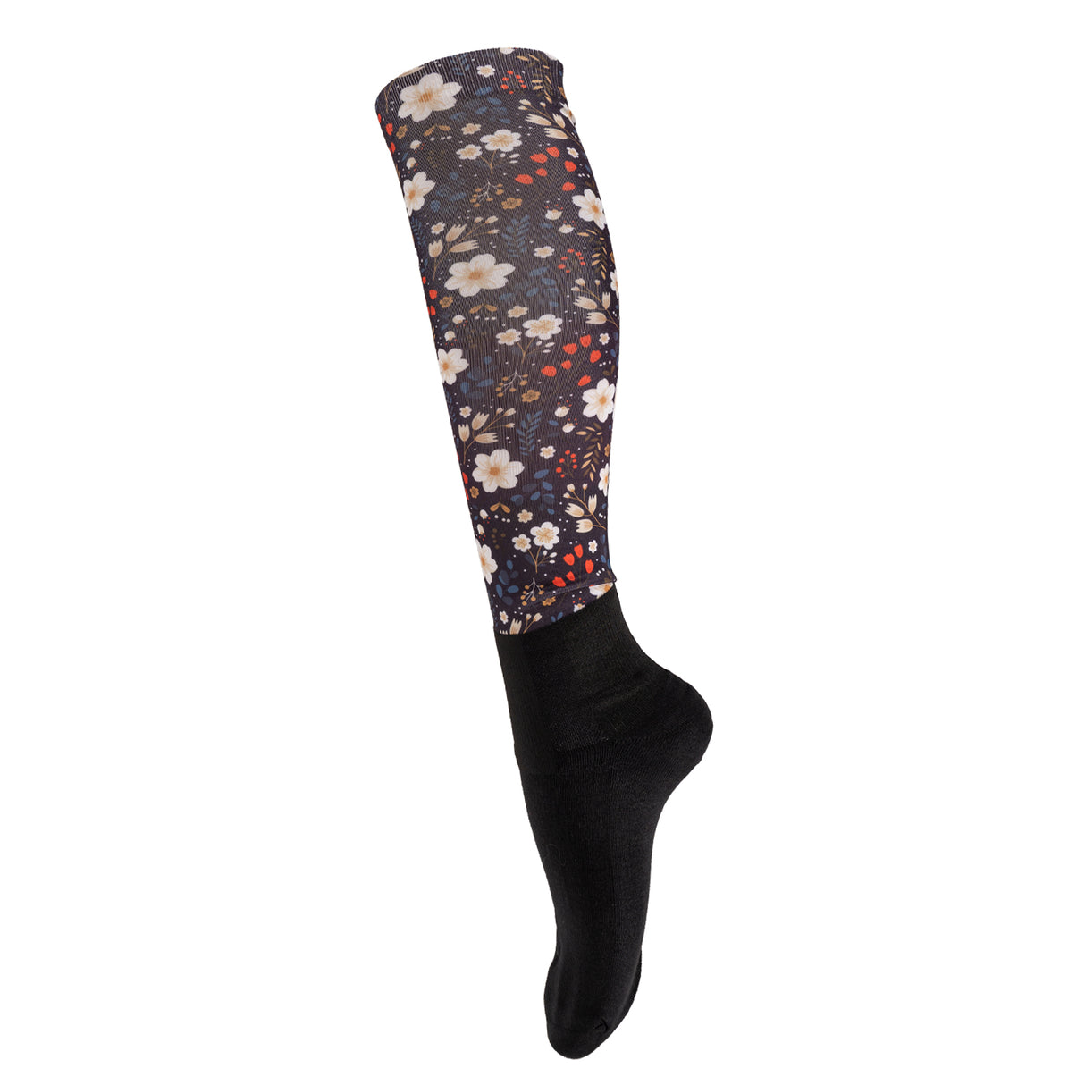 Quatre chaussettes blanches Dark Blooms