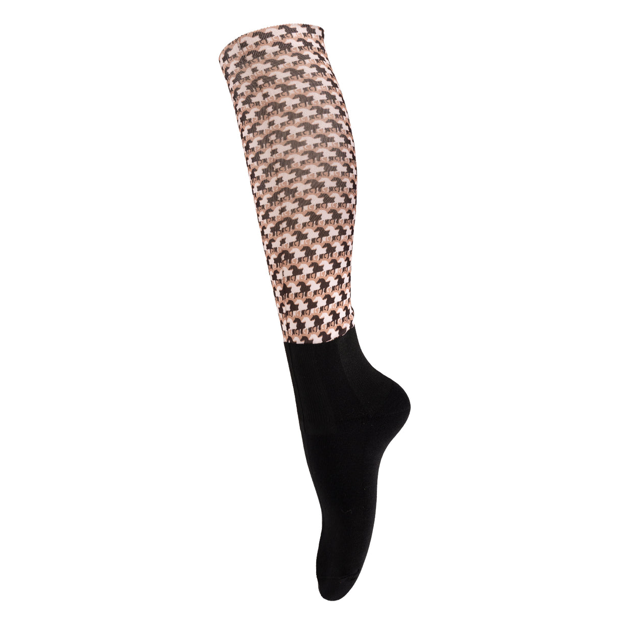 Chaussettes montantes à motif poney Four White Socks