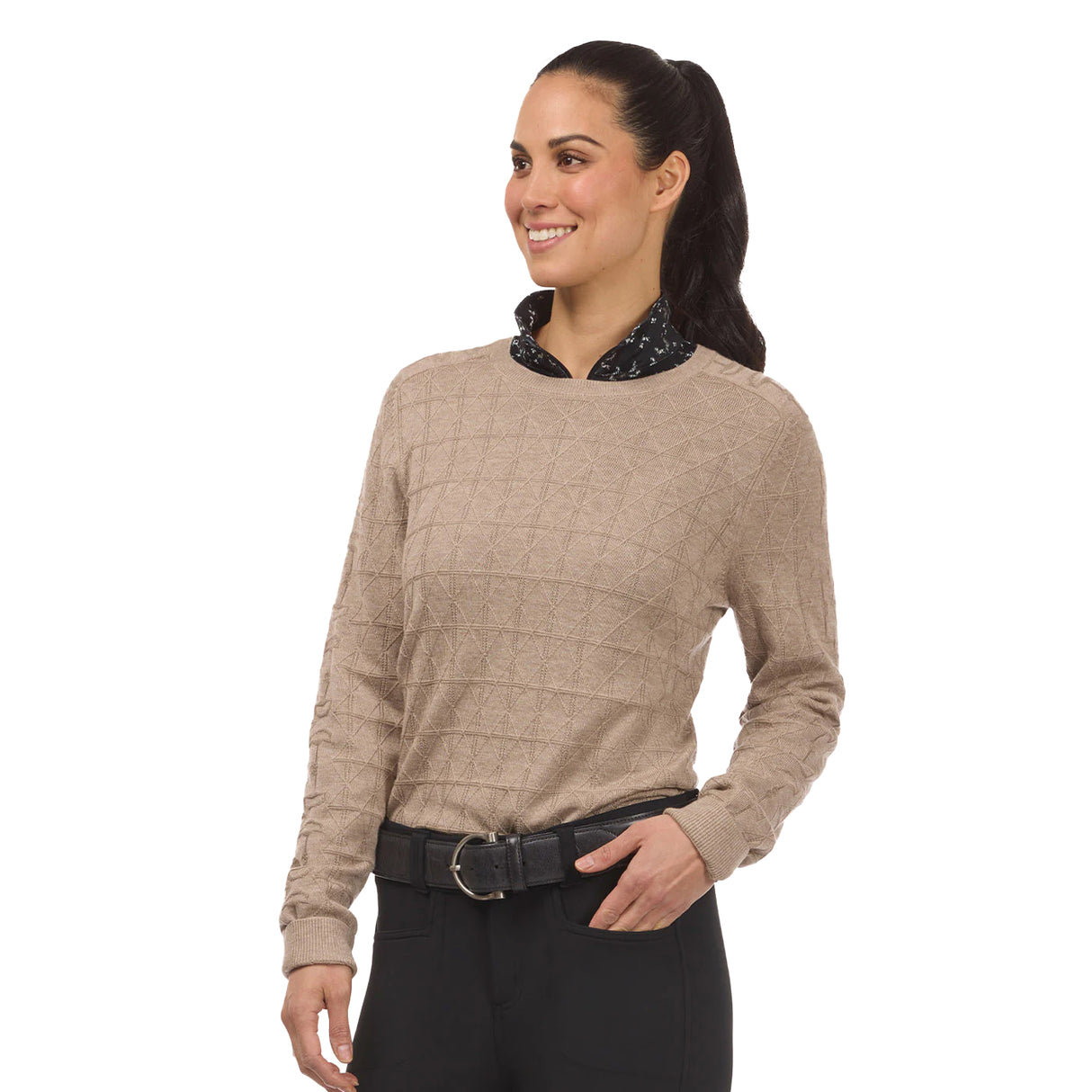 Pull ras du cou en diamant de Kerrits