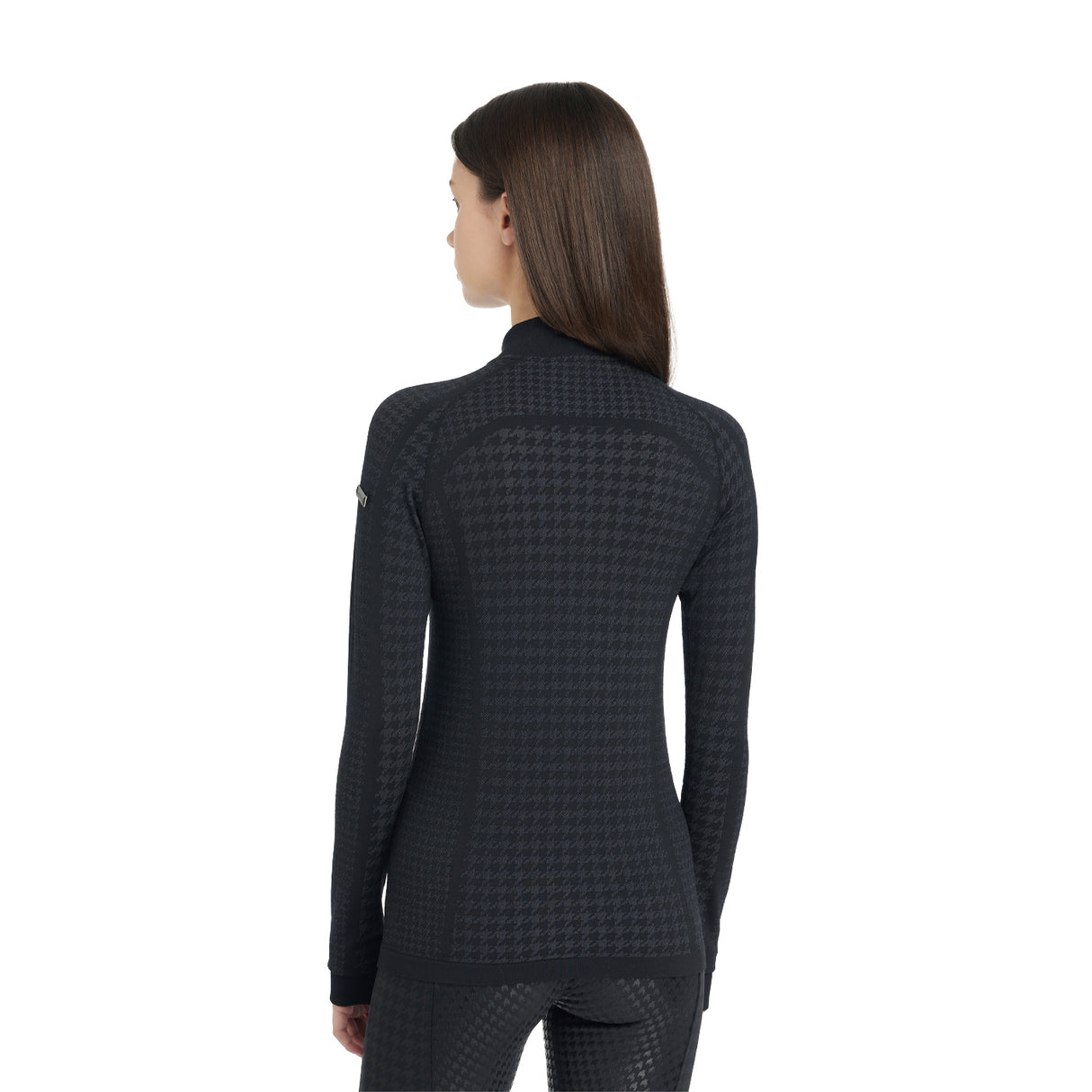 LeMieux Aspen Houndstooth Quarter Zip Top