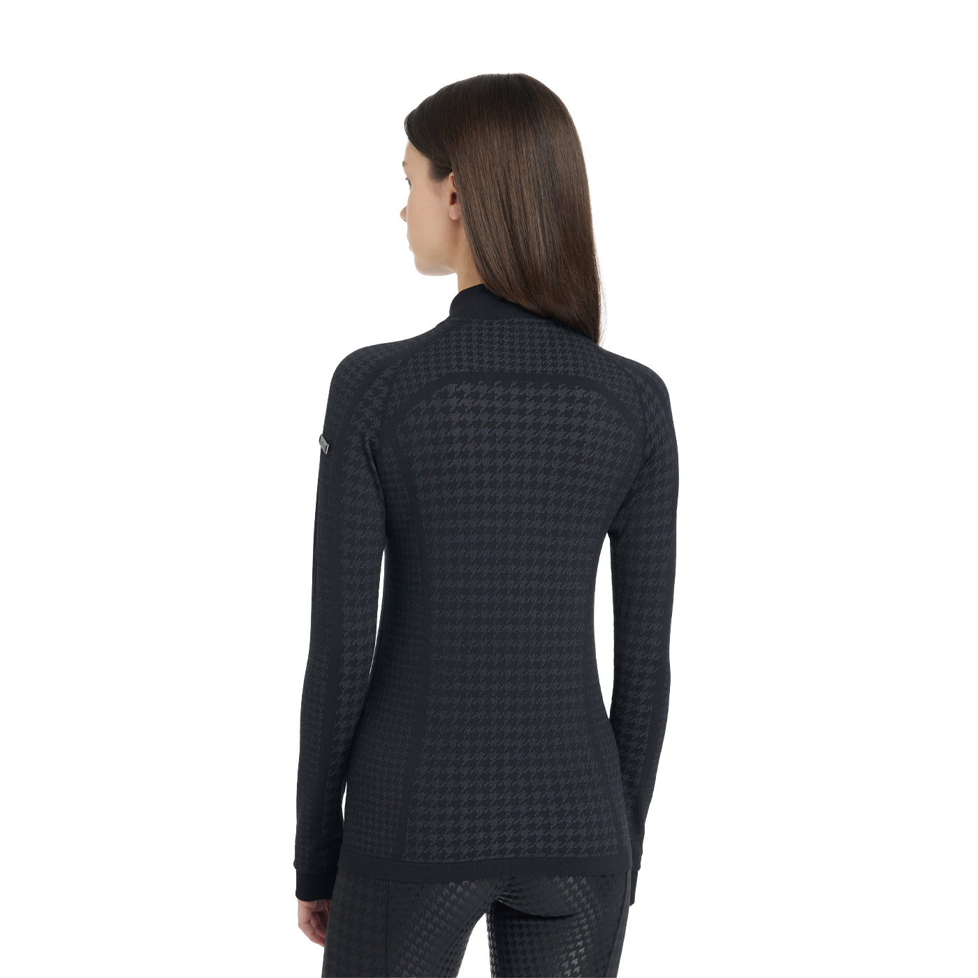 LeMieux Aspen Houndstooth Quarter Zip Top