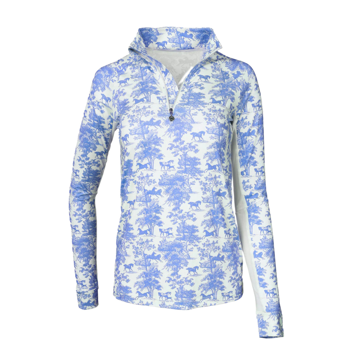 Haut d'équitation à manches longues et fermeture éclair quart de tour Dapplebay