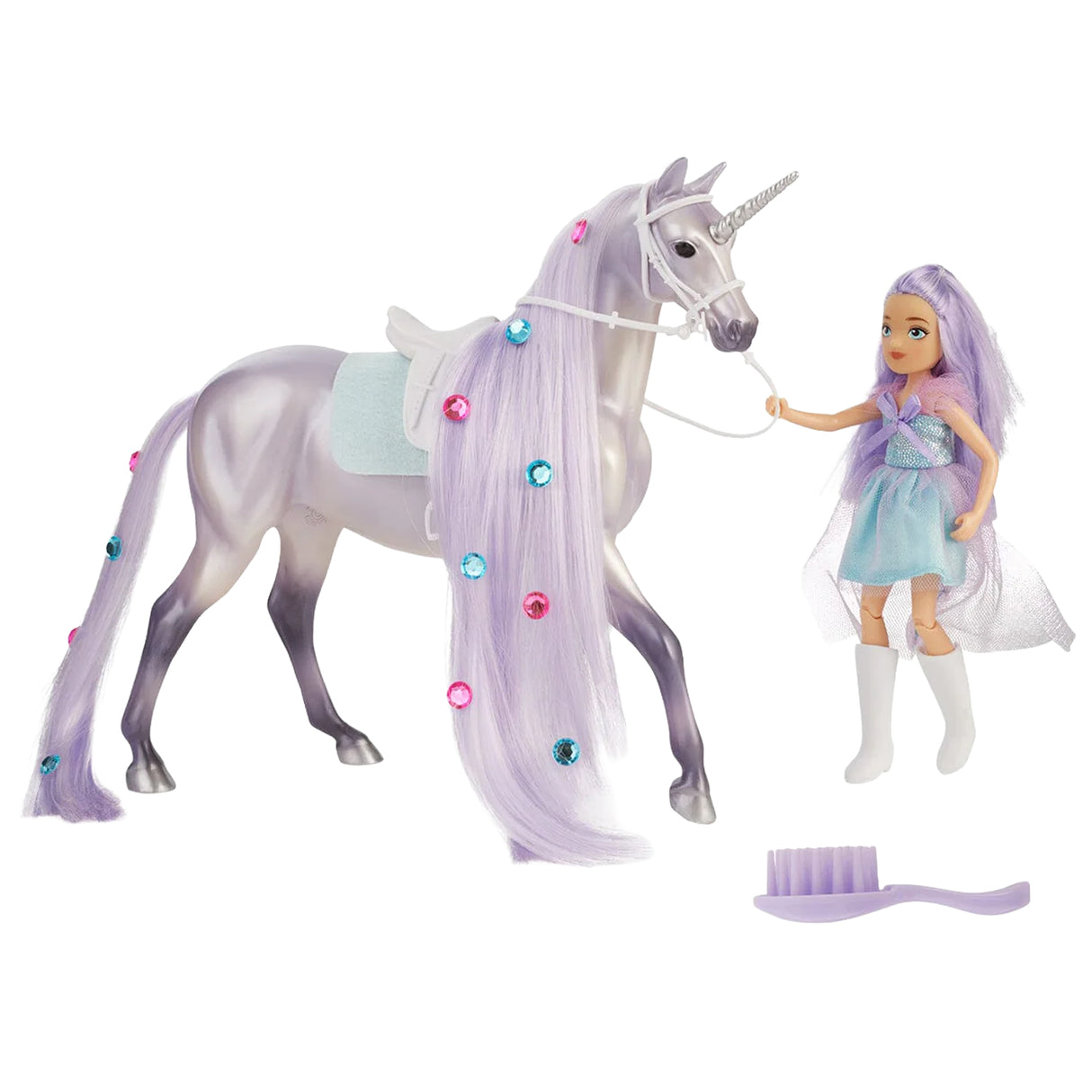 Breyer Freedom Series Twila & Moonstone Licorne et Cavalière Magiques
