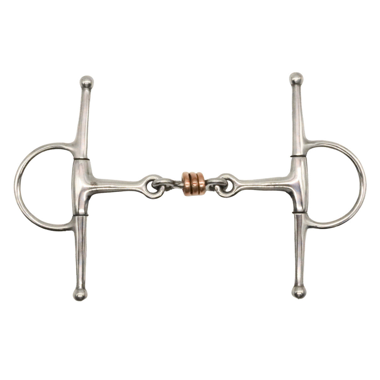 Mors double brisure Jake Adams avec triple rouleau en cuivre et montants fixes