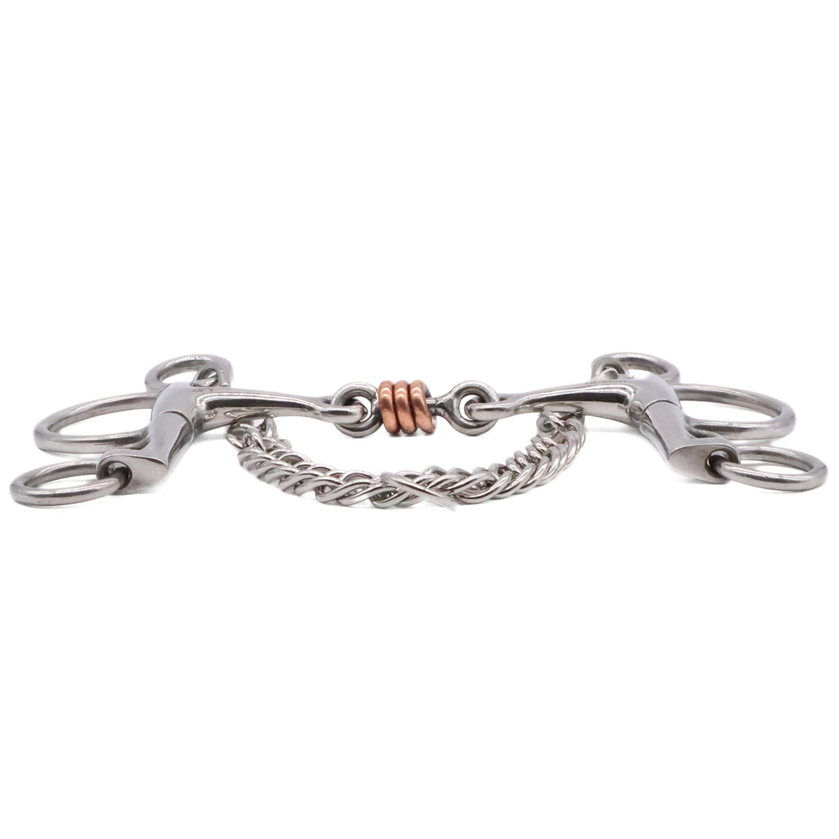 Jake Adams Pelham Double Jointed Bit W/ Triple Copper Roller