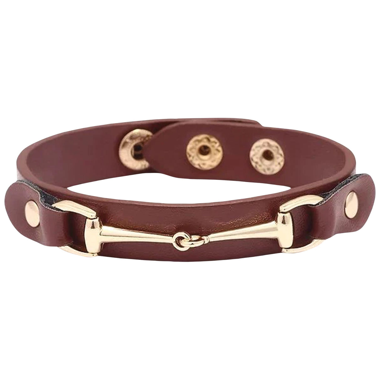 AWST Bracelet de mors en cuir végétalien