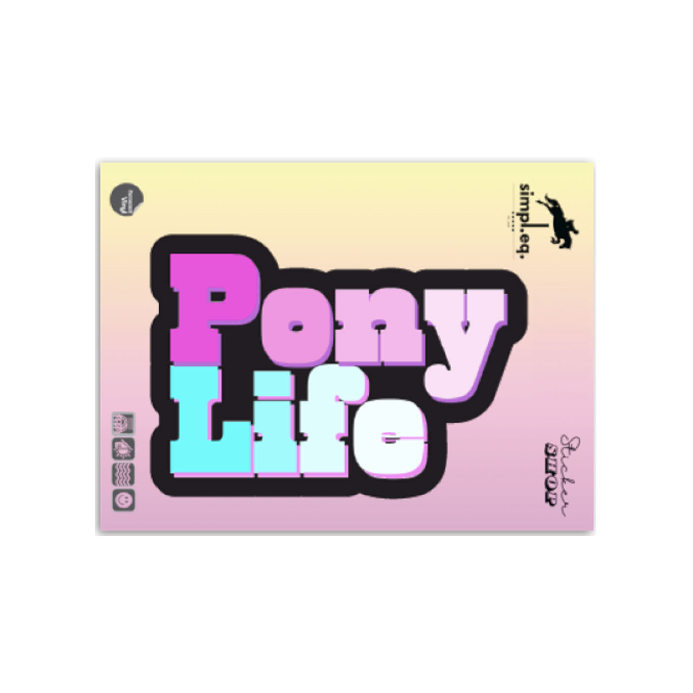 Autocollant moyen Simpl.Eq. Pony Life