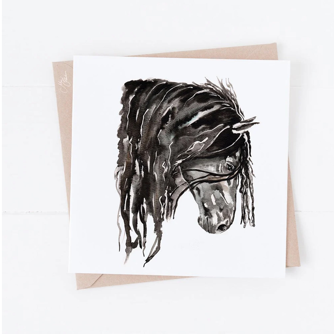 Carte de vœux avec cheval de Meg Hawkins