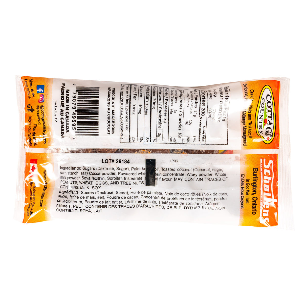 Macarons au chocolat Cottage Country 140 g