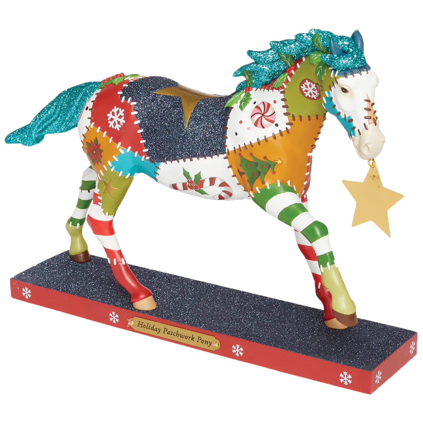 Trail of Painted Ponies Holiday Patchwork Pony Figurine