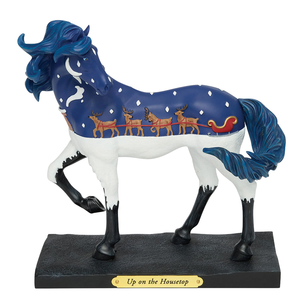 Trail Of Painted Ponies Up On The Housetop Figurine