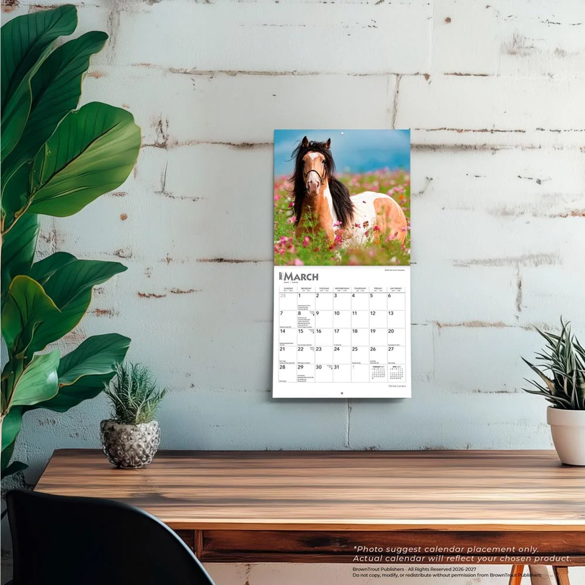 BrownTrout Horse Lovers 2027 Mini Calendar
