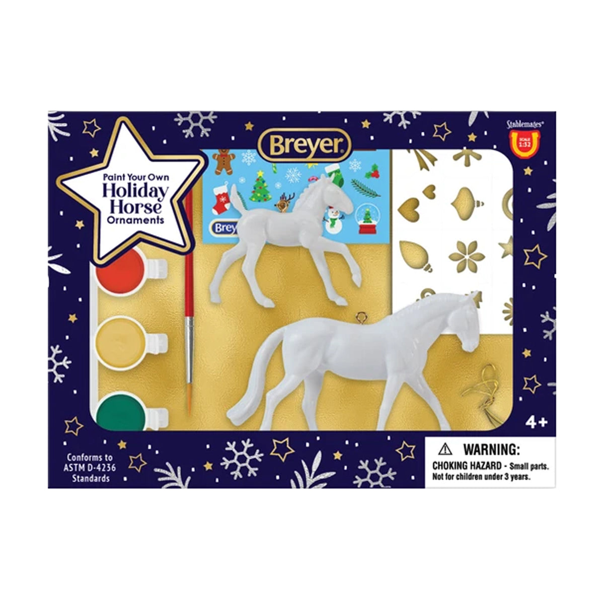 Kit de loisirs créatifs Breyer Stablemates Holiday 2026 : Décore ton propre cheval à suspendre