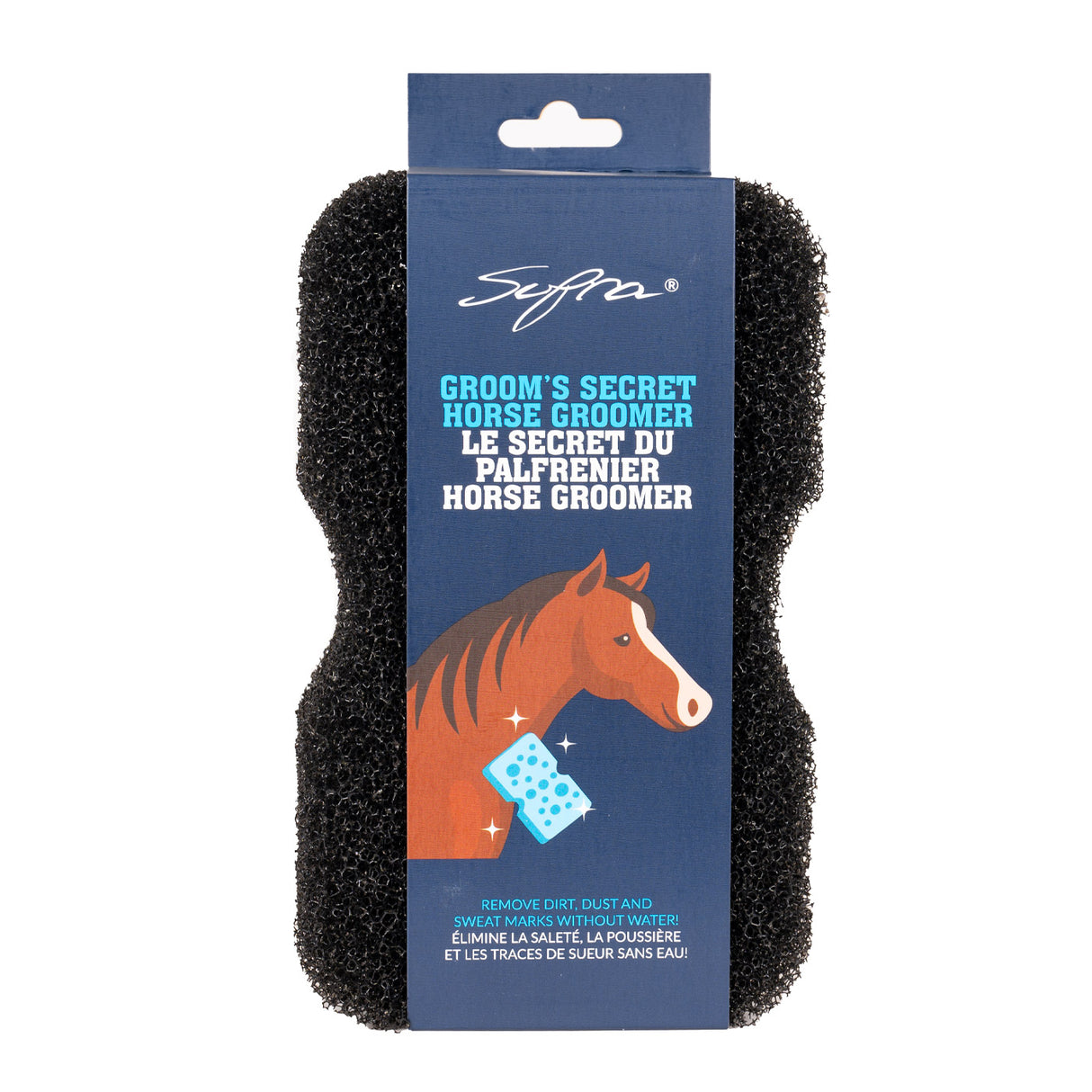 Éponge de toilettage pour chevaux Supra Groom's Secret