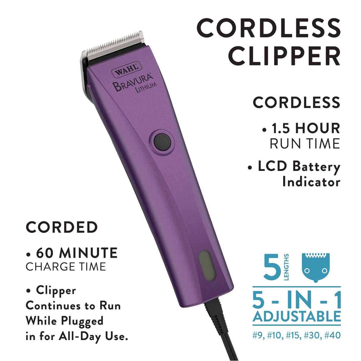 Wahl Bravura Lithium Cordless Clipper