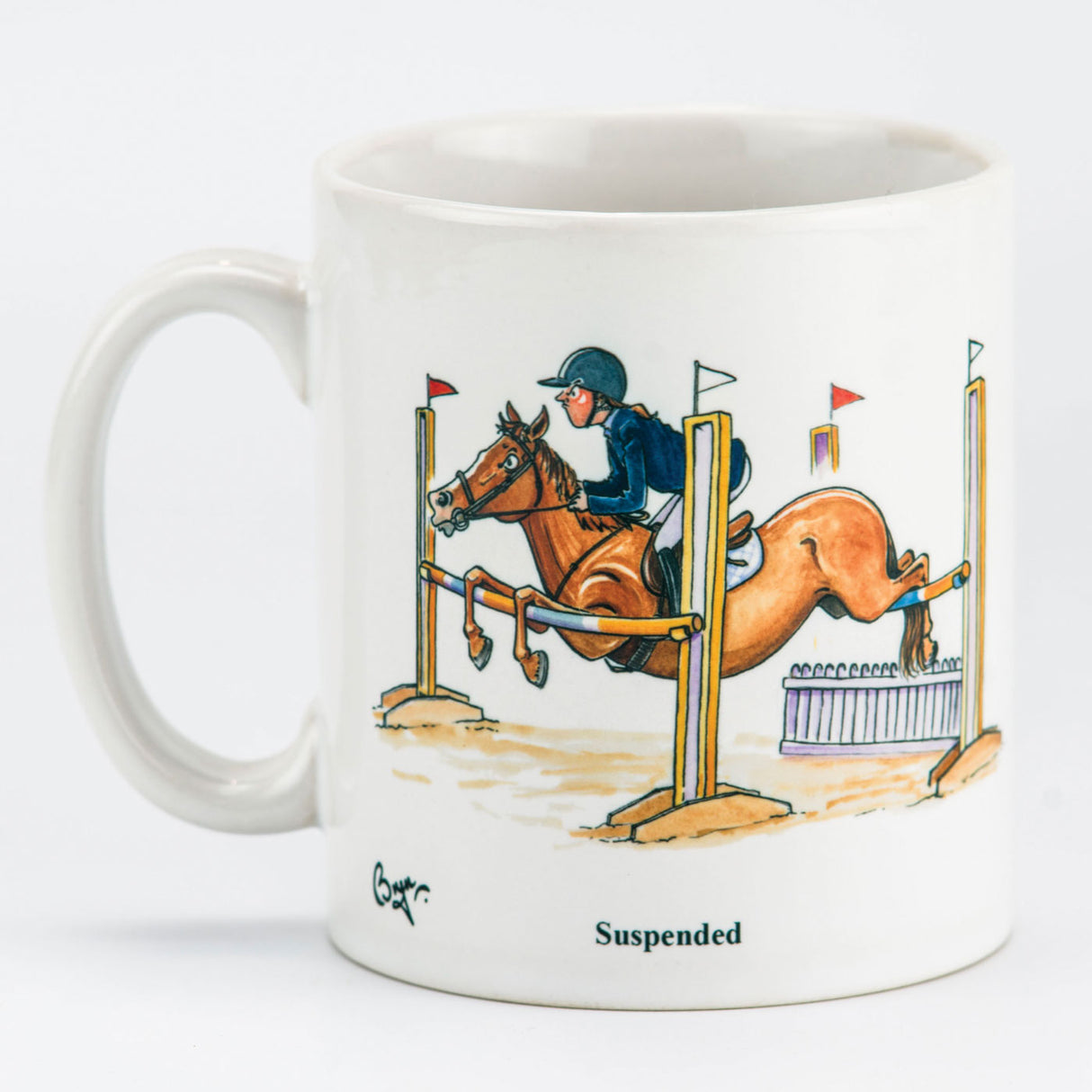 Bryn Parry dégageant la tasse de poteau