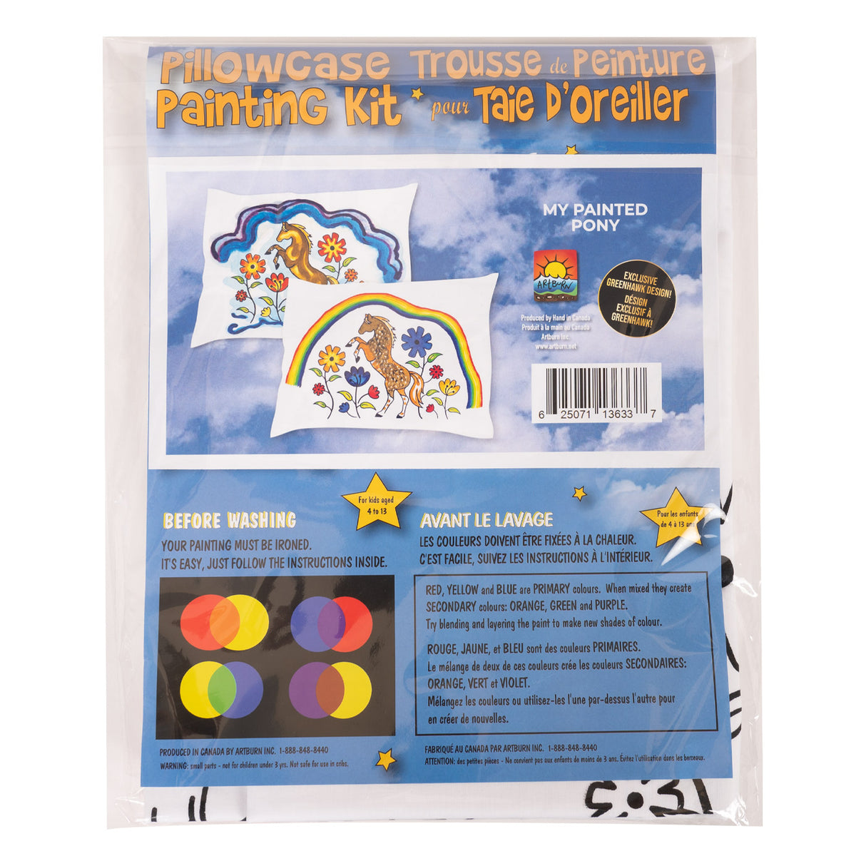 Taie d'oreiller peinte bricolage