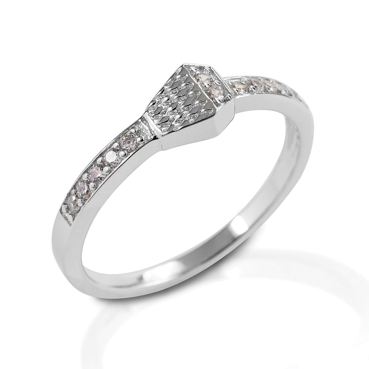 Kelly Herd Pavé Horseshoe Nail Ring